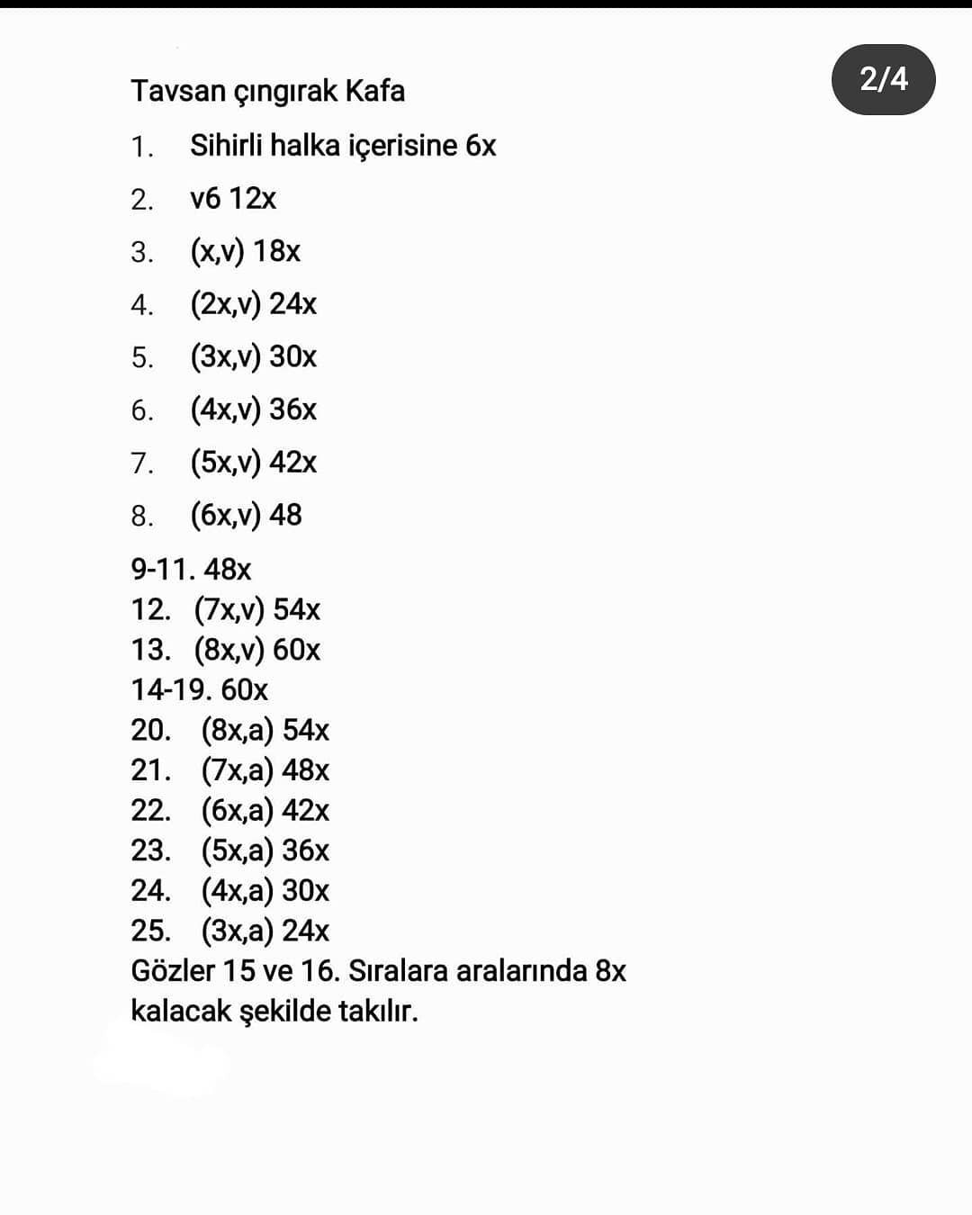 Tüm Tarifiyle Örgü Tavşan