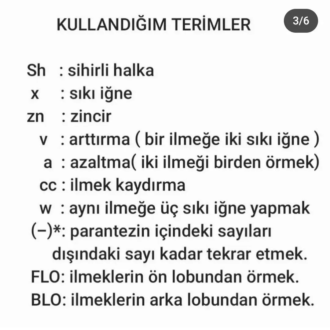 Türkçe:  Gelincik Ayraç: Tığ İşi Yapımı Şeması