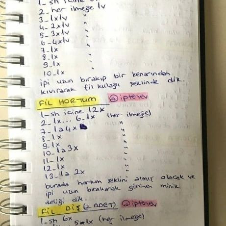 Türkçe: Sevimli hayvan figürleri amigurumi yapım şeması