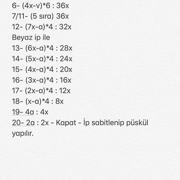 TURP Amigurumi Yapımı: Şirin Turp Örgü Şeması