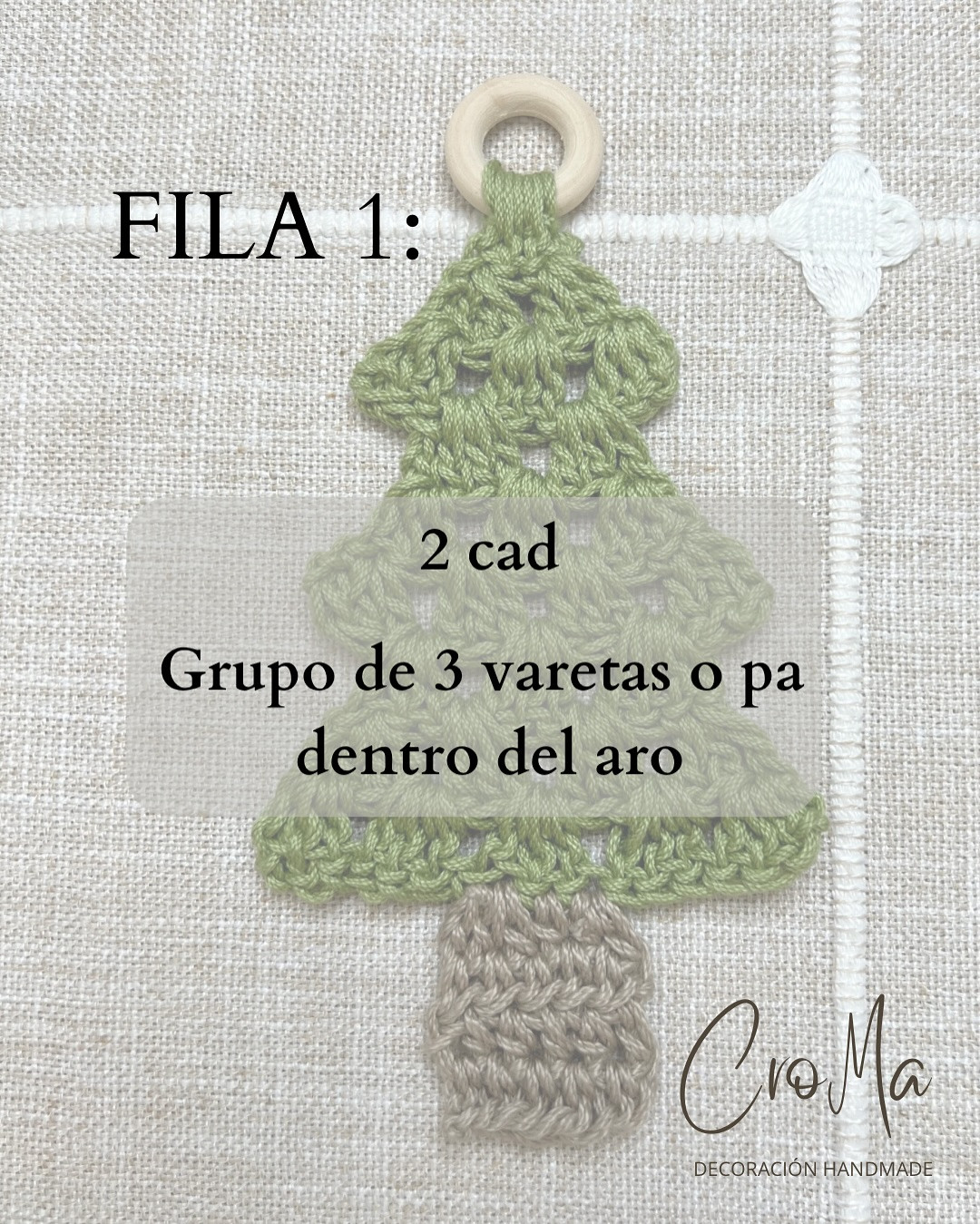 Tutorial de árbol de Navidad tejido a crochet