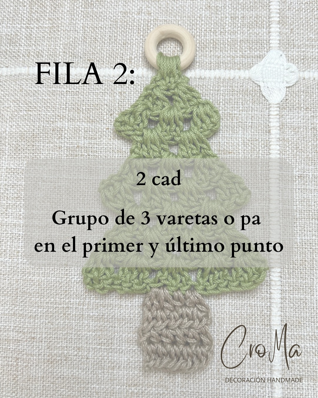Tutorial de árbol de Navidad tejido a crochet