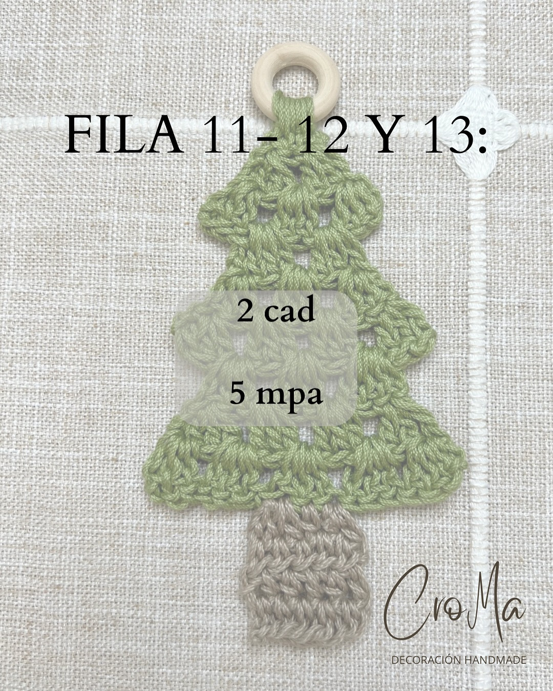 Tutorial de árbol de Navidad tejido a crochet