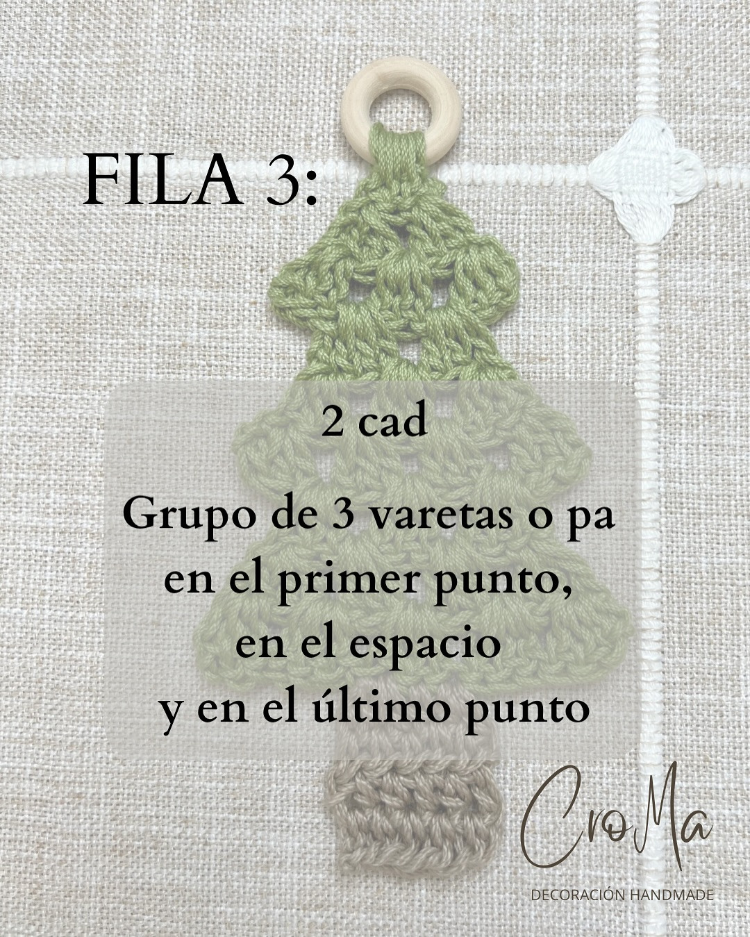 Tutorial de árbol de Navidad tejido a crochet