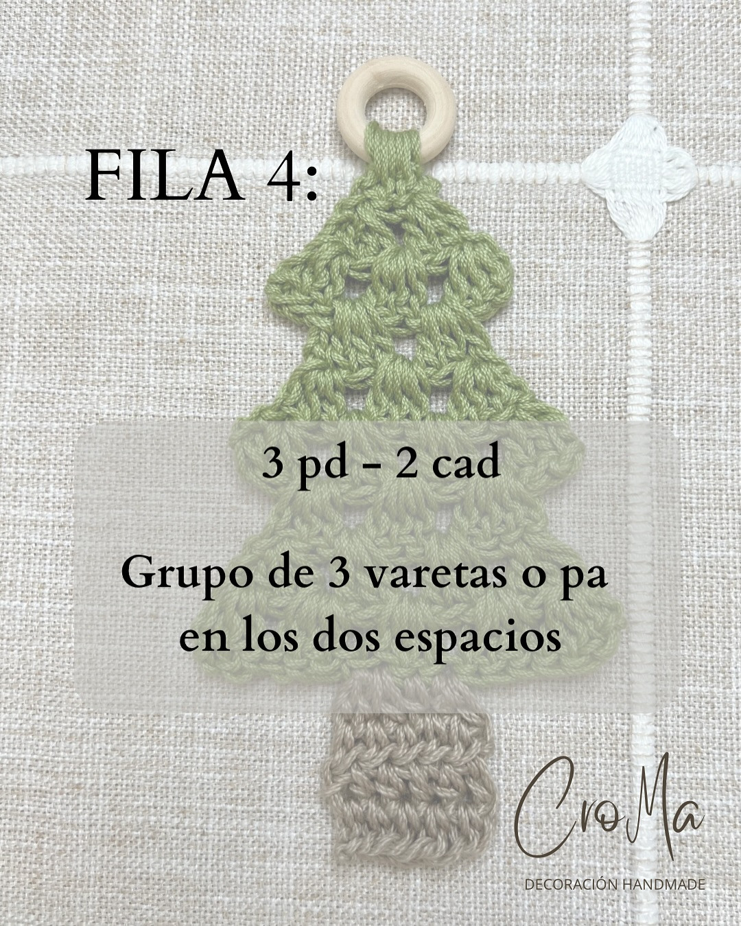 Tutorial de árbol de Navidad tejido a crochet