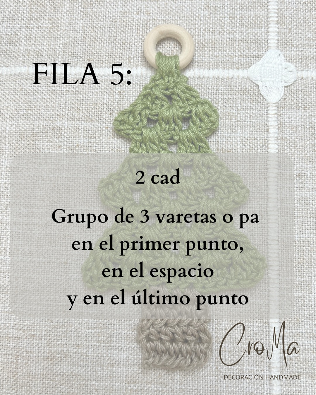 Tutorial de árbol de Navidad tejido a crochet