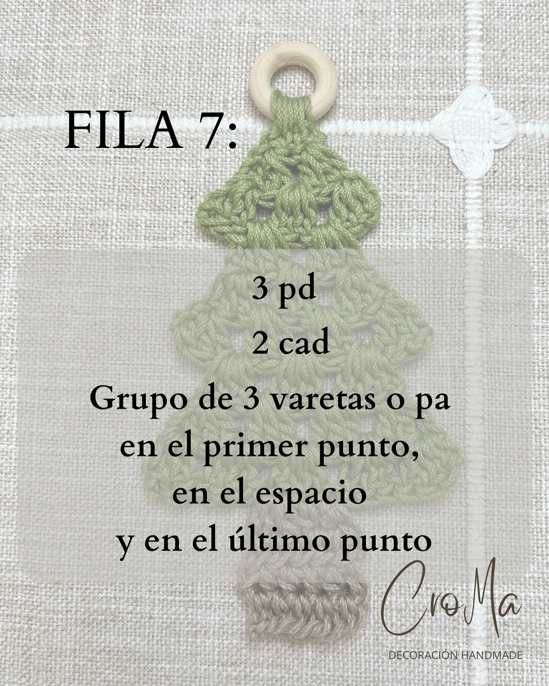 Tutorial de árbol de Navidad tejido a crochet