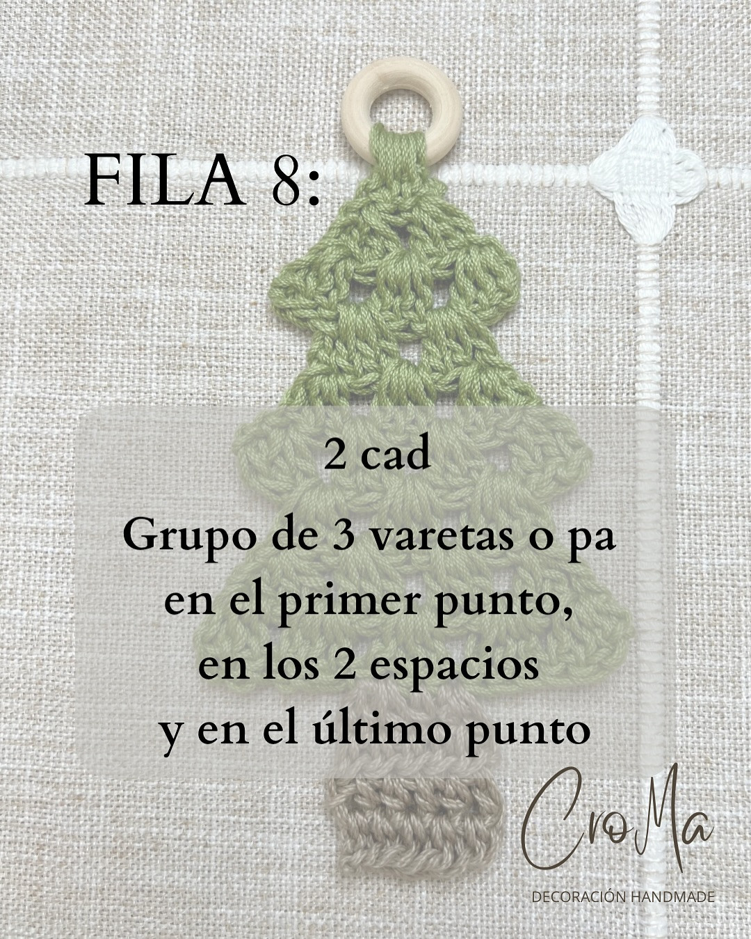 Tutorial de árbol de Navidad tejido a crochet