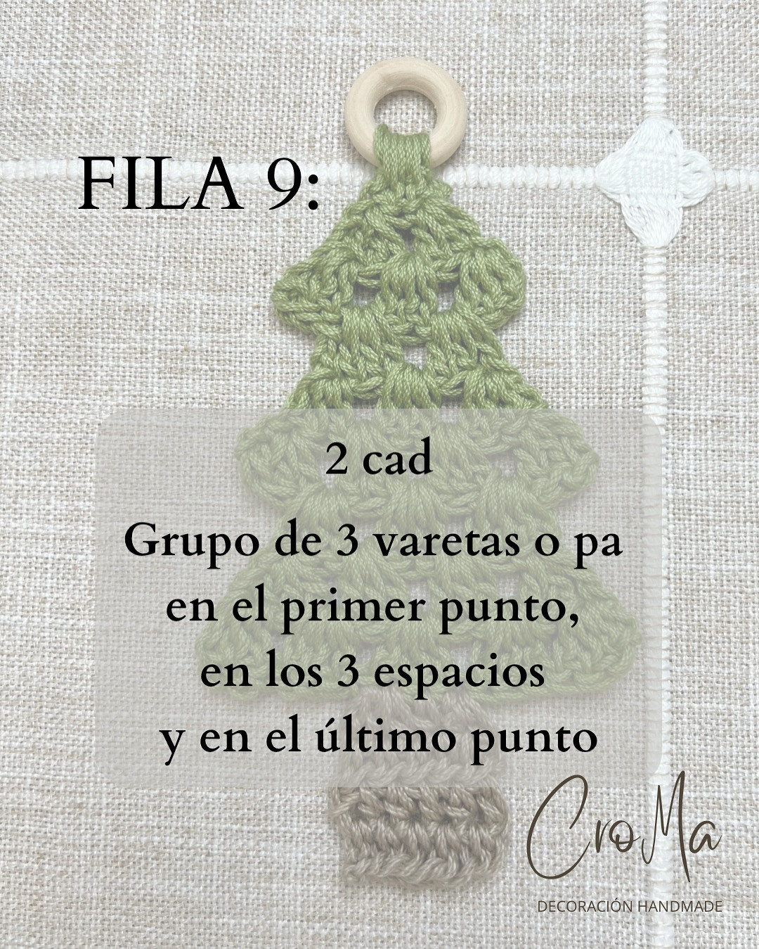 Tutorial de árbol de Navidad tejido a crochet