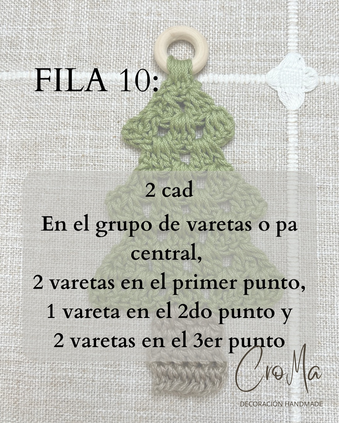 Tutorial de árbol de Navidad tejido a crochet