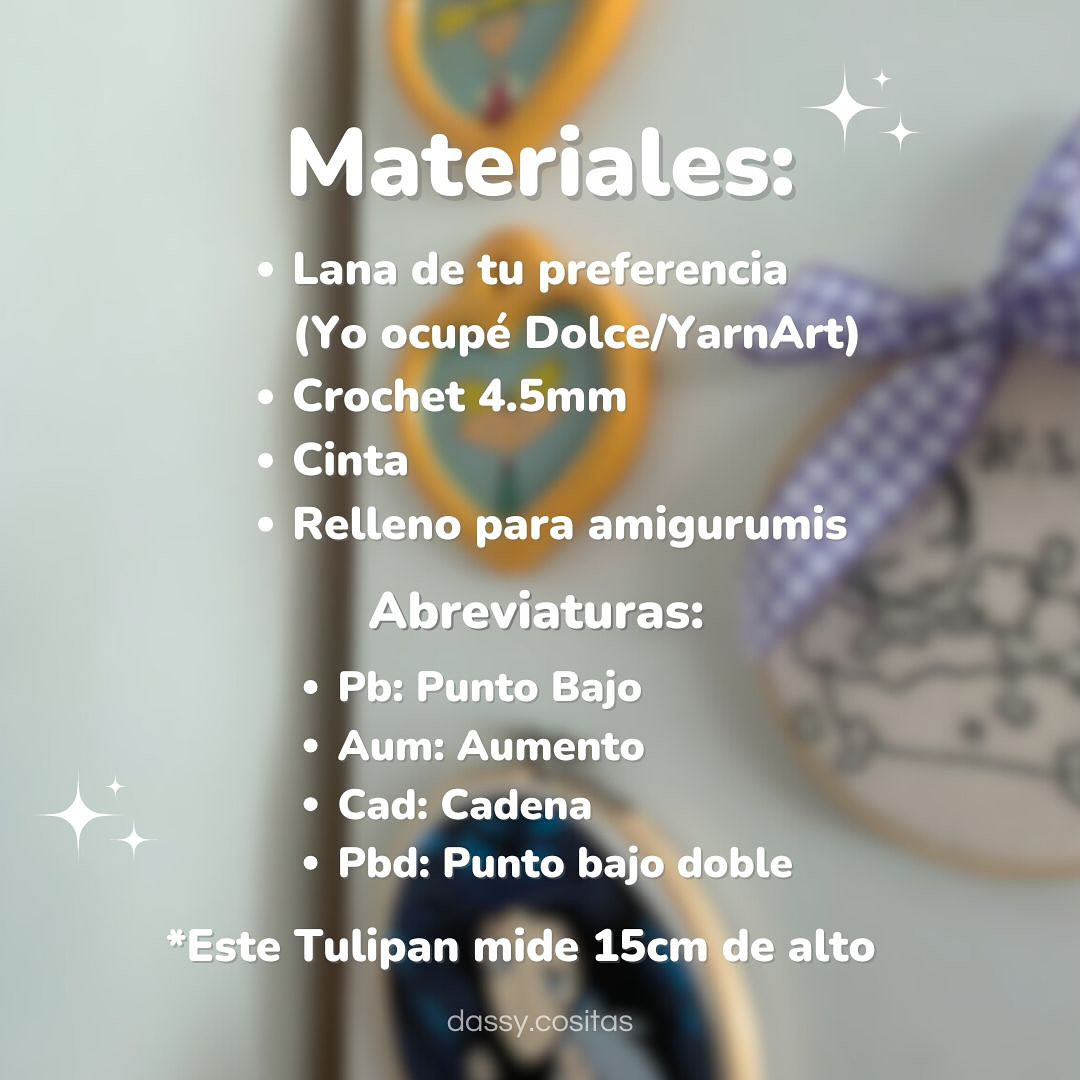 Tutorial de tulipanes mini tejidos a crochet