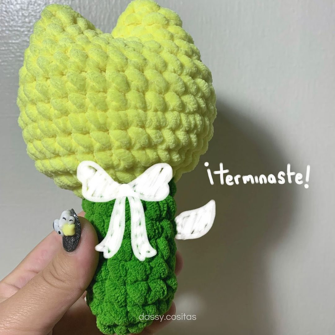 Tutorial de tulipanes mini tejidos a crochet