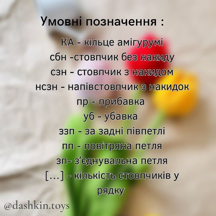 Тюльпани: безкоштовний опис схеми