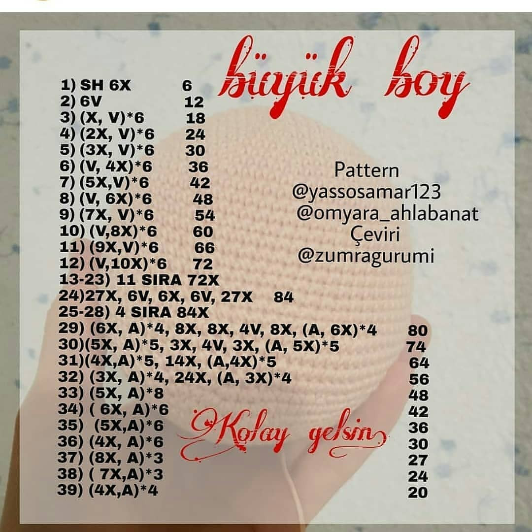 Üç Boyutlu Amigurumi Şeması