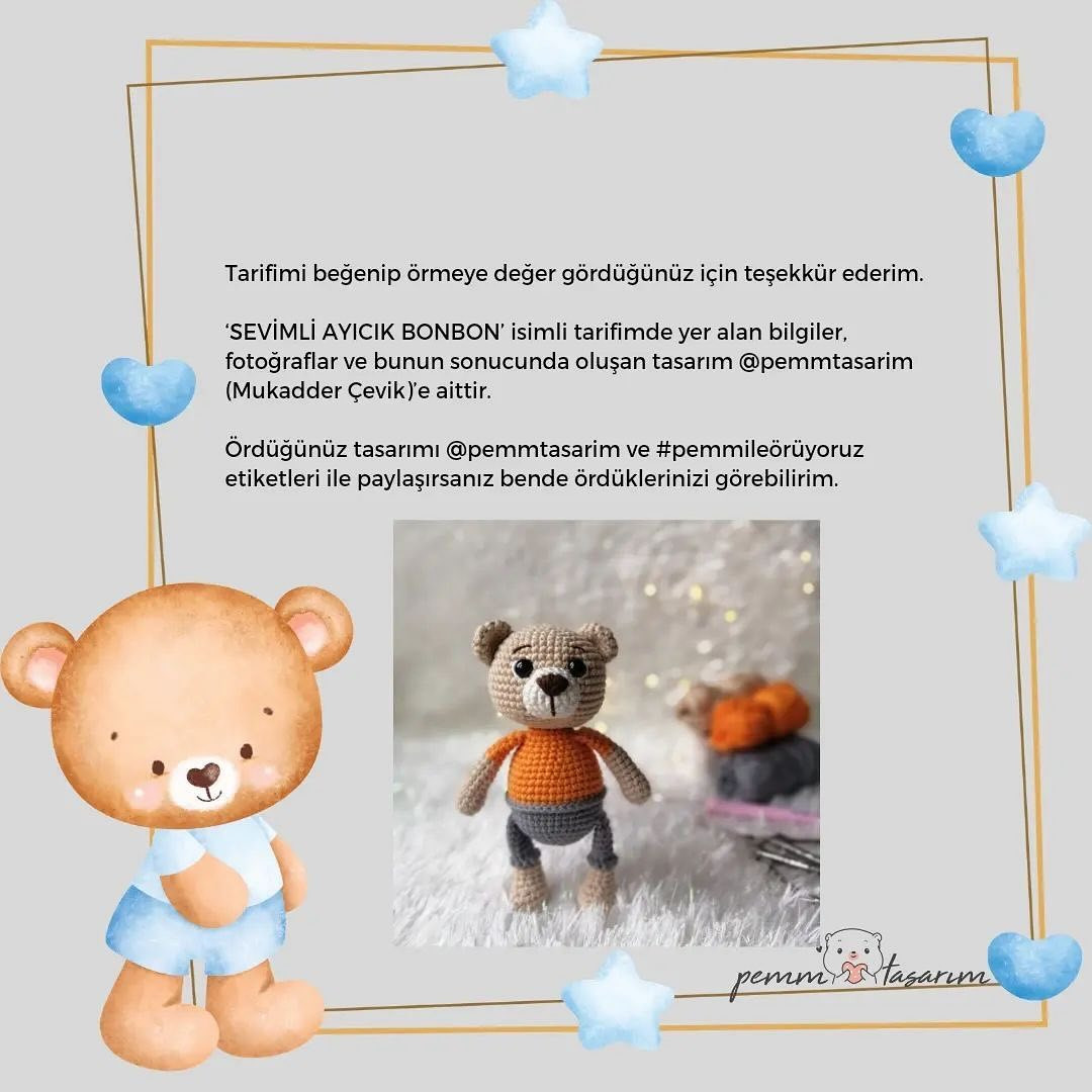 Ücretsiz Amigurumi Ayı Tığ İşi Tarifi