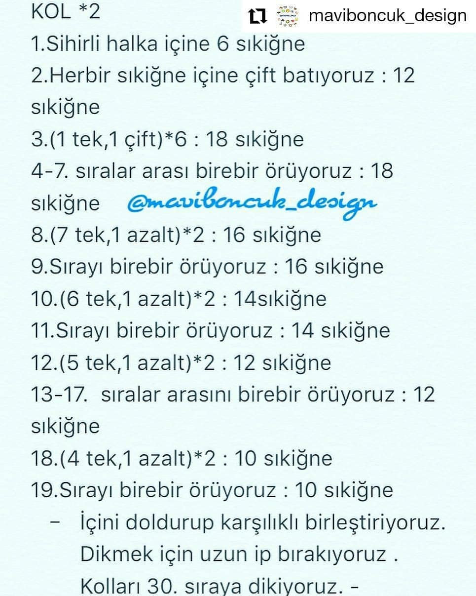 Ücretsiz Amigurumi Ayıcık Yapımı Tarifi