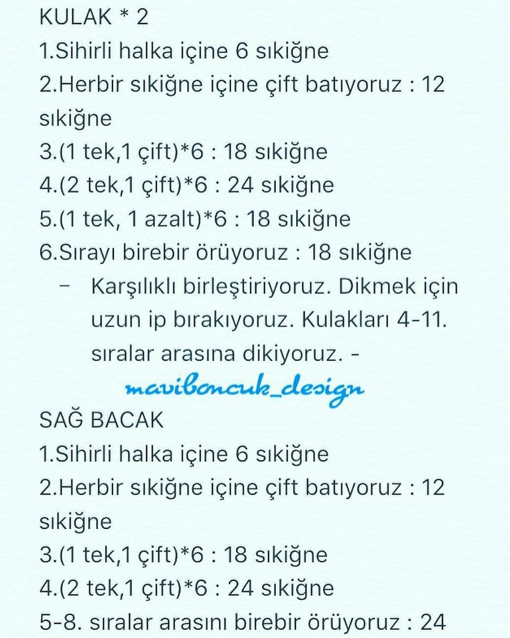 Ücretsiz Amigurumi Ayıcık Yapımı Tarifi