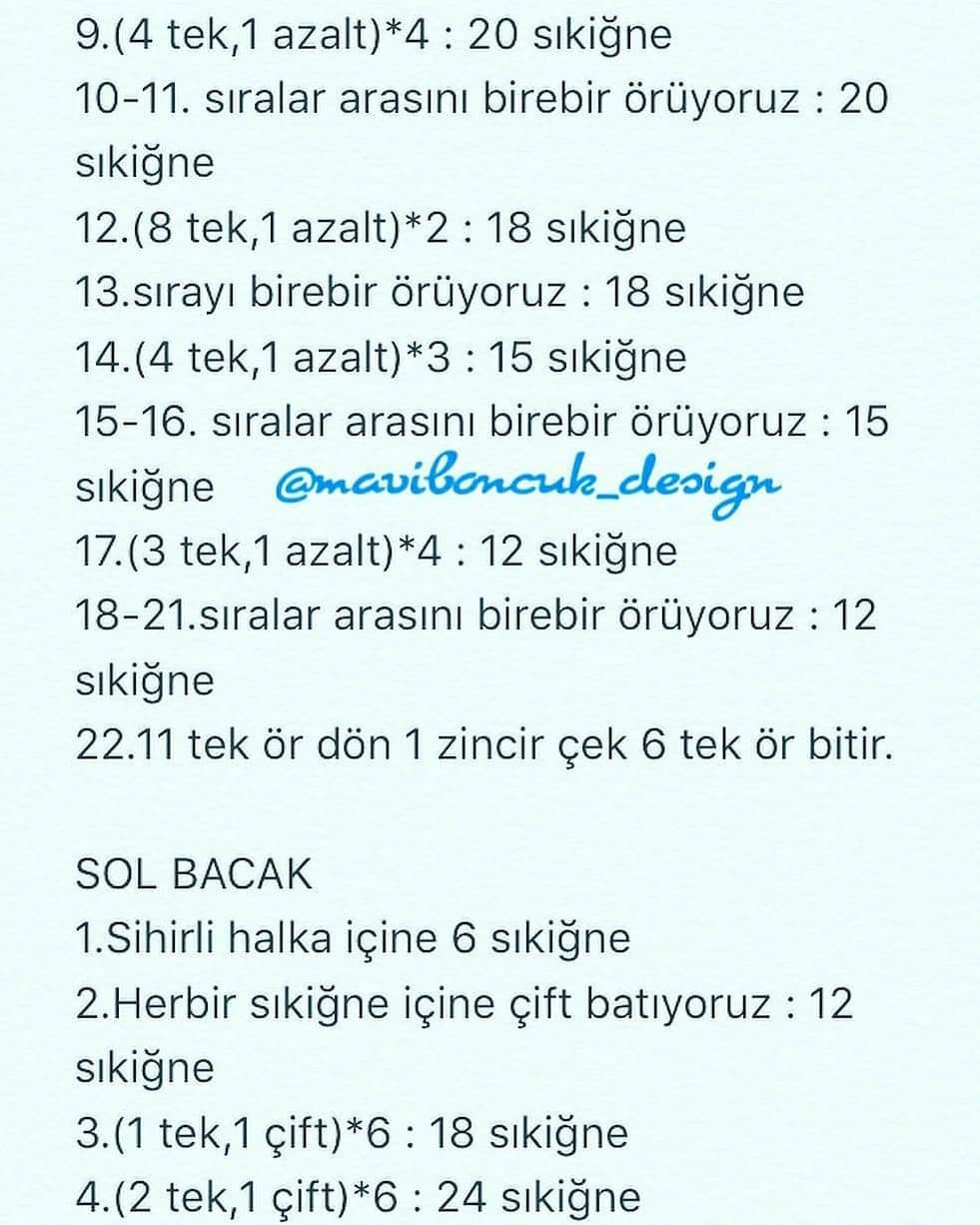 Ücretsiz Amigurumi Ayıcık Yapımı Tarifi