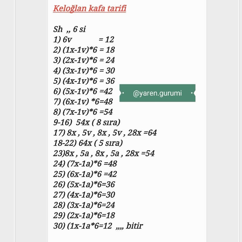Ücretsiz Amigurumi Bebek Örgü Şeması Merhaba 🤗 keloğlan tarifimin kalan kısmının tamamı ile geldim 😁