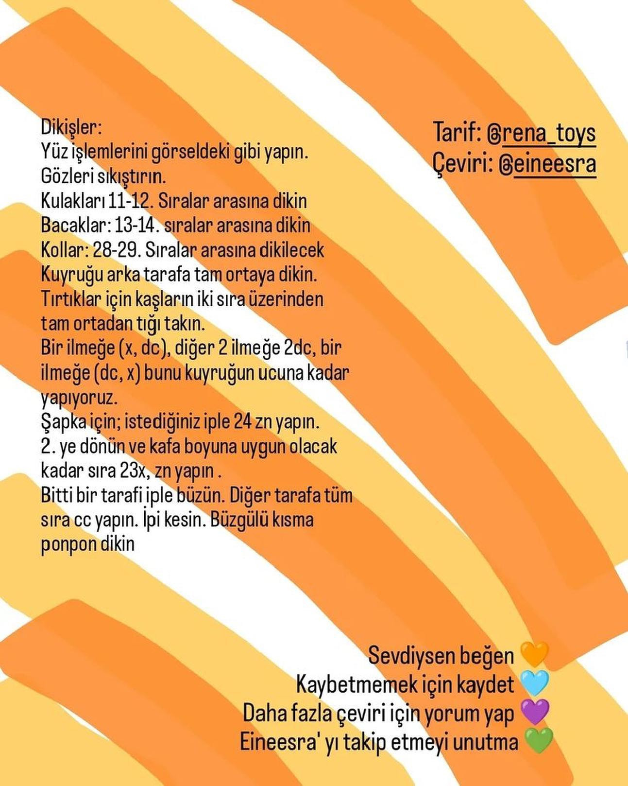 Ücretsiz amigurumi bebek şapkası ve atkı modeli