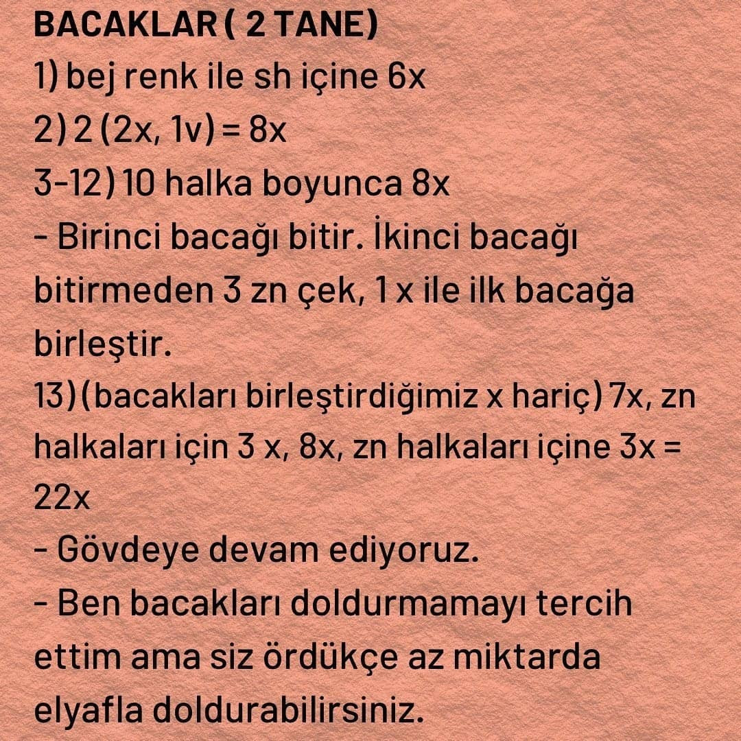 Ücretsiz Amigurumi Bebek Şeması: 1. Bölüm