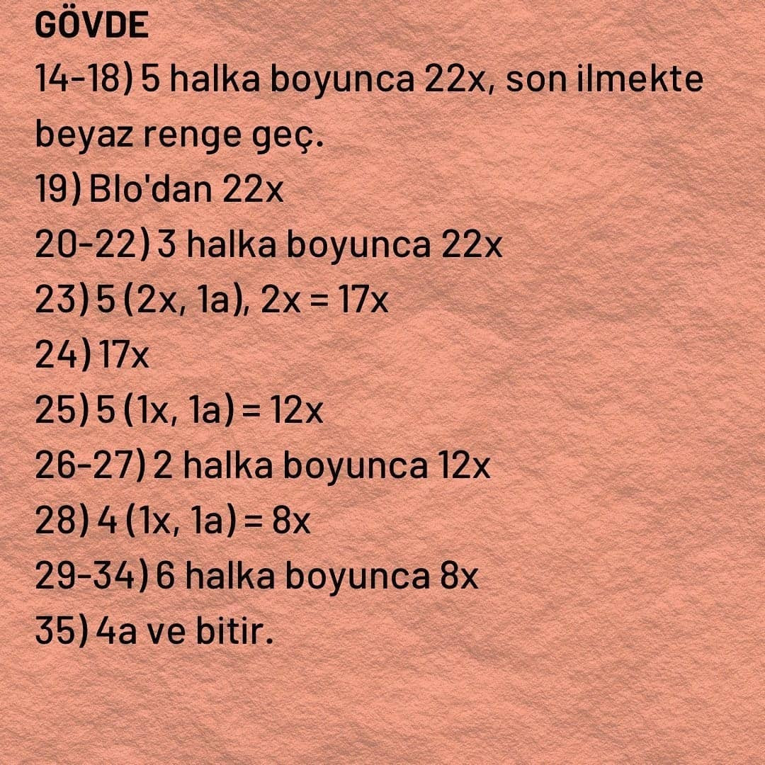 Ücretsiz Amigurumi Bebek Şeması: 1. Bölüm