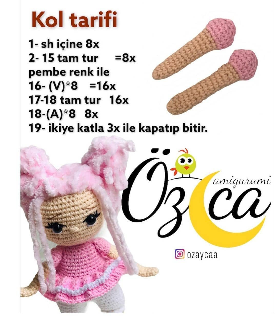 Ücretsiz Amigurumi Bebek Şeması - 2. Bölüm