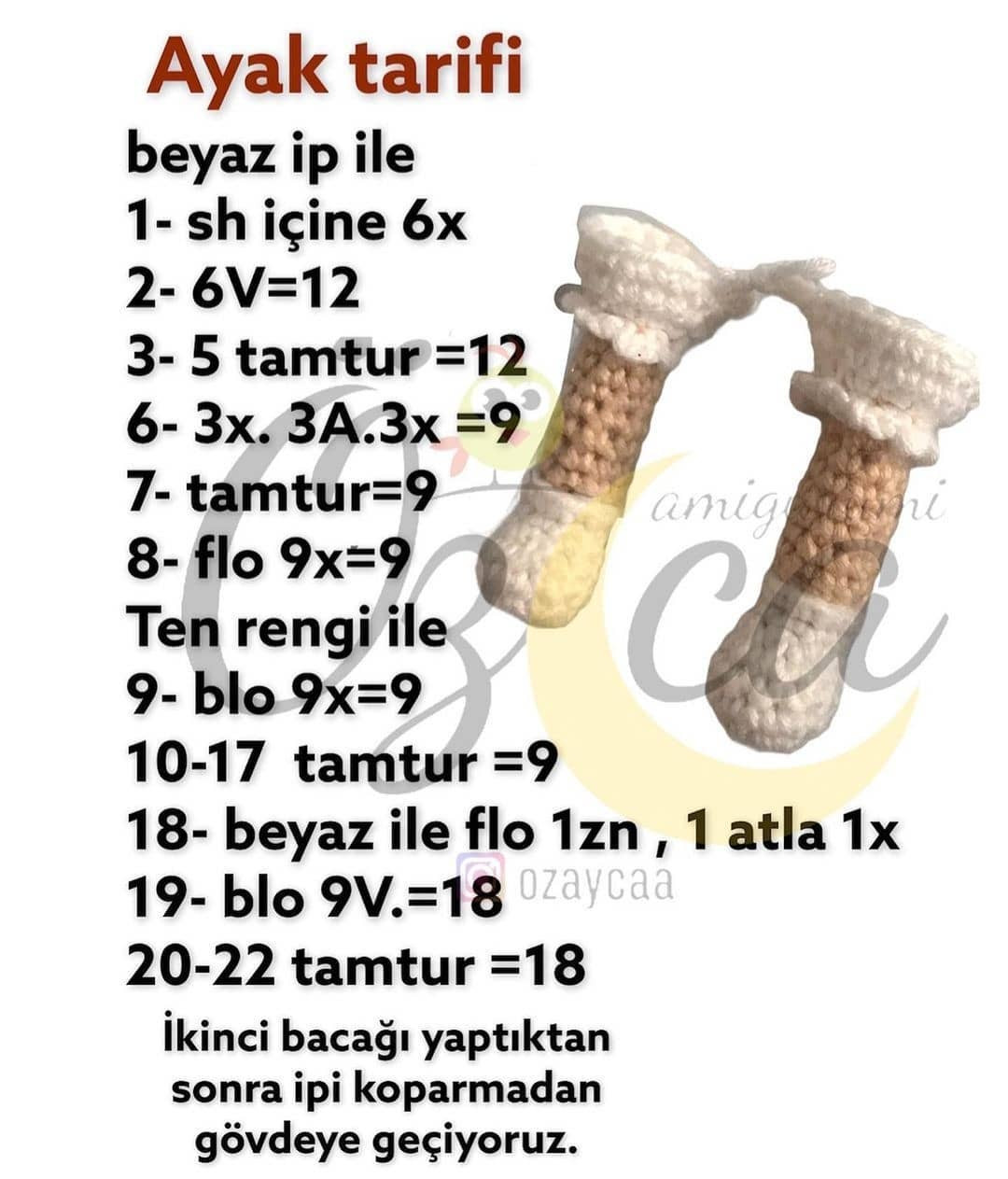 Ücretsiz Amigurumi Bebek Şeması - 2. Bölüm