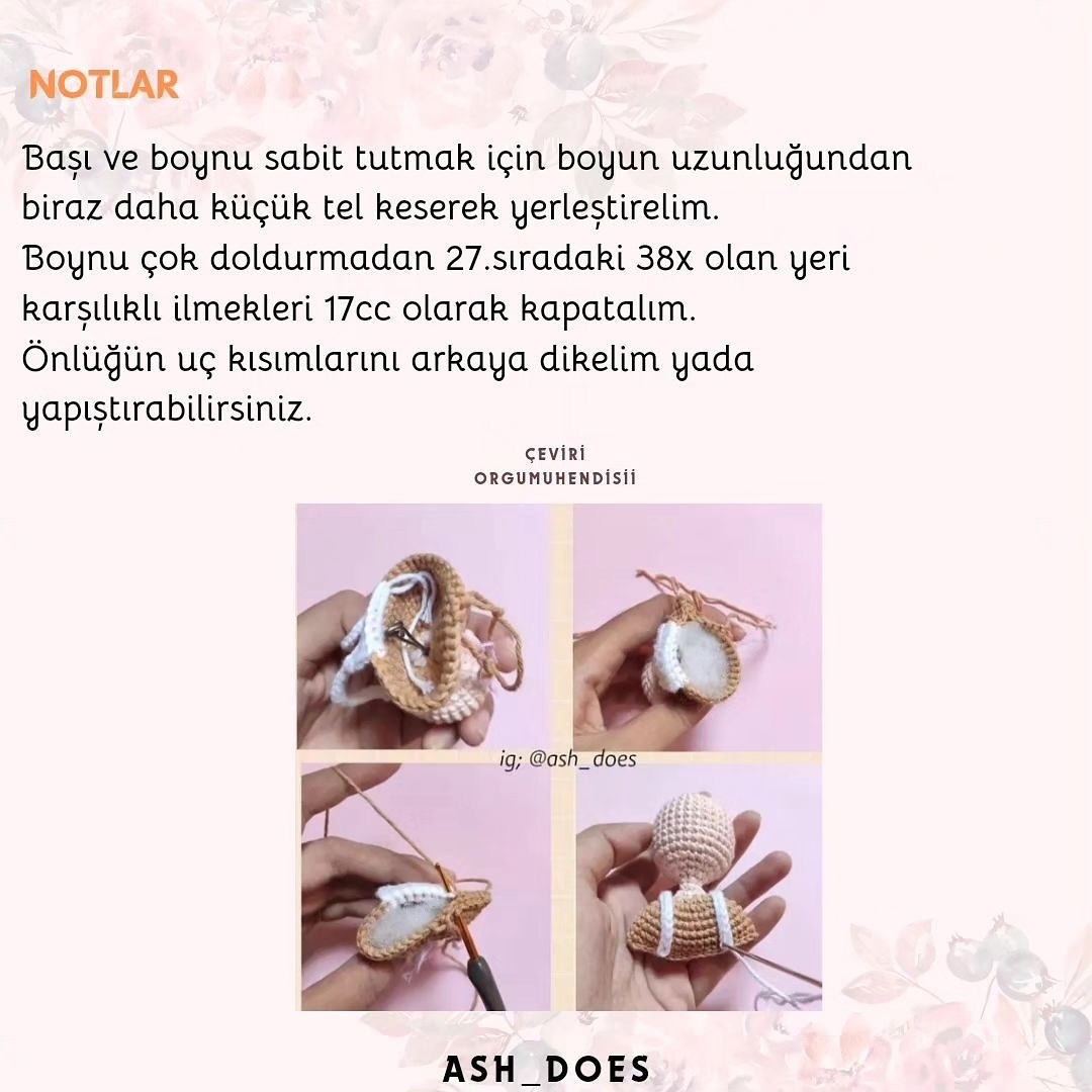 Ücretsiz Amigurumi Bebek Şeması Avuç içi kadar mutluluk. 🧡