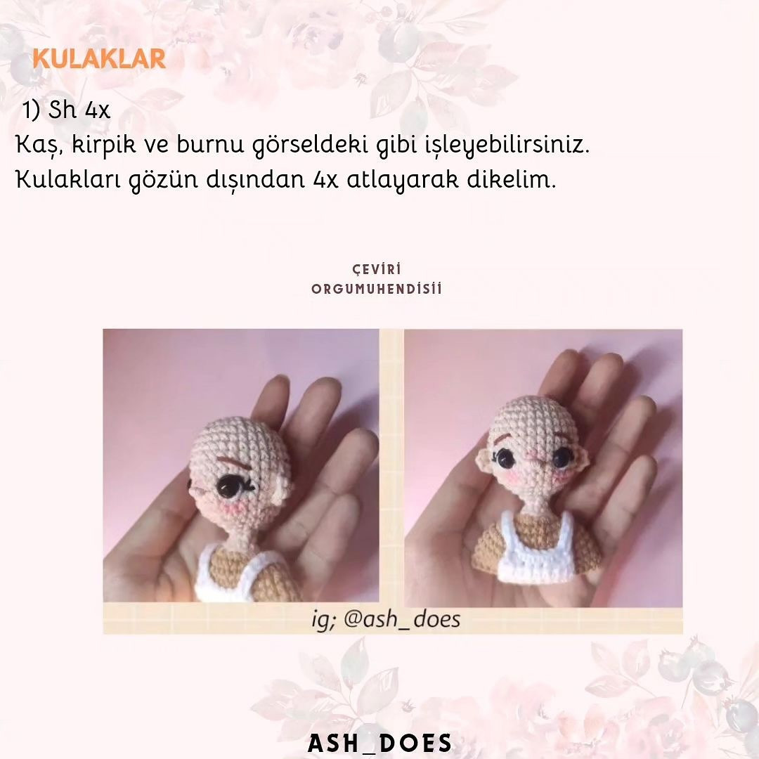 Ücretsiz Amigurumi Bebek Şeması Avuç içi kadar mutluluk. 🧡