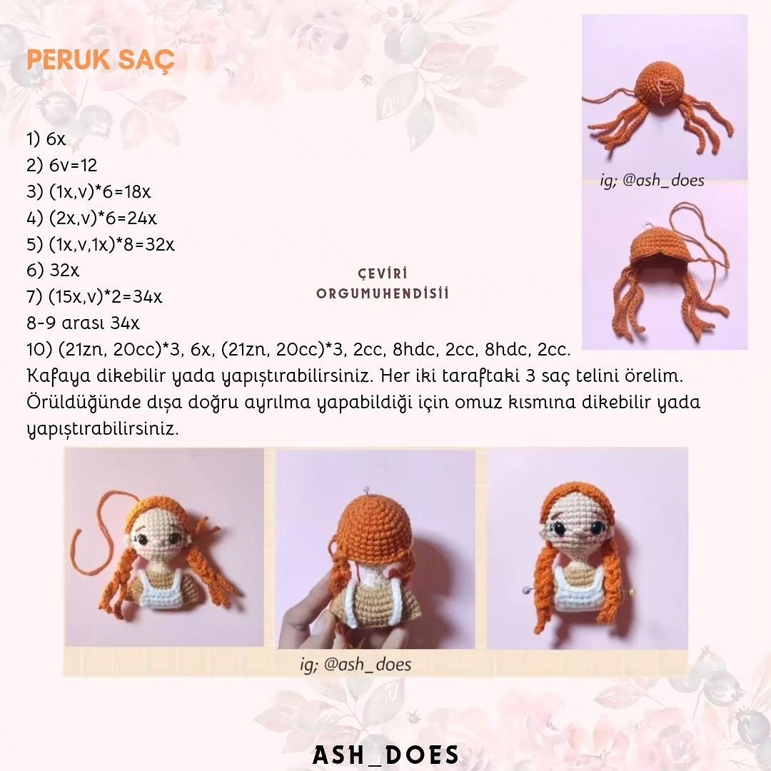 Ücretsiz Amigurumi Bebek Şeması Avuç içi kadar mutluluk. 🧡