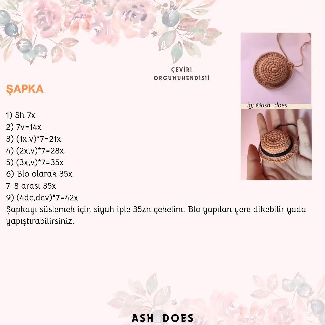 Ücretsiz Amigurumi Bebek Şeması Avuç içi kadar mutluluk. 🧡