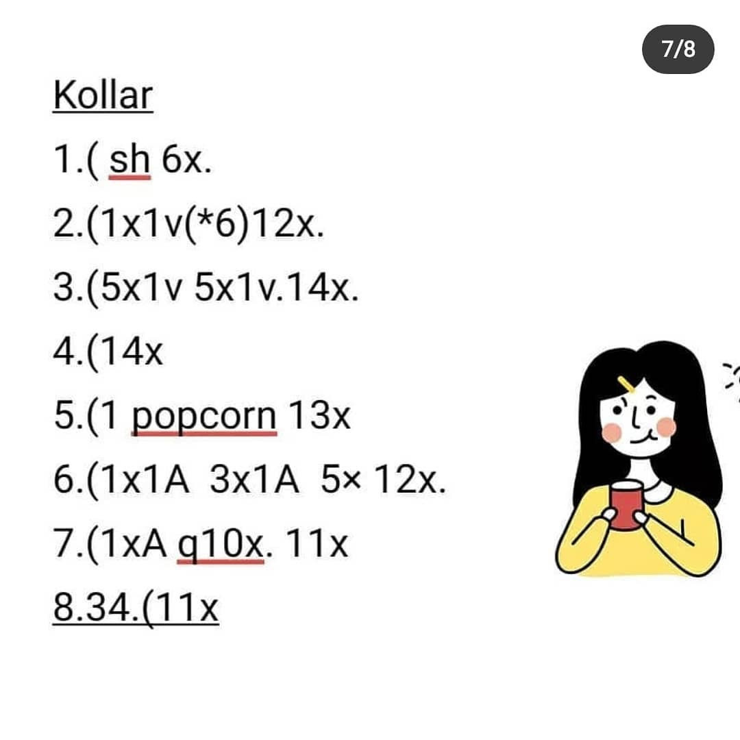 Ücretsiz Amigurumi Bebek Şeması Örgü en sağlıklı terapi yöntemlerinden biridir 🌷
