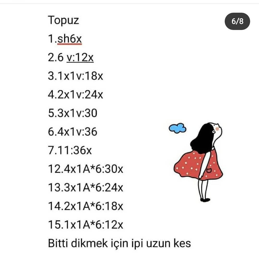 Ücretsiz Amigurumi Bebek Şeması Örgü en sağlıklı terapi yöntemlerinden biridir 🌷
