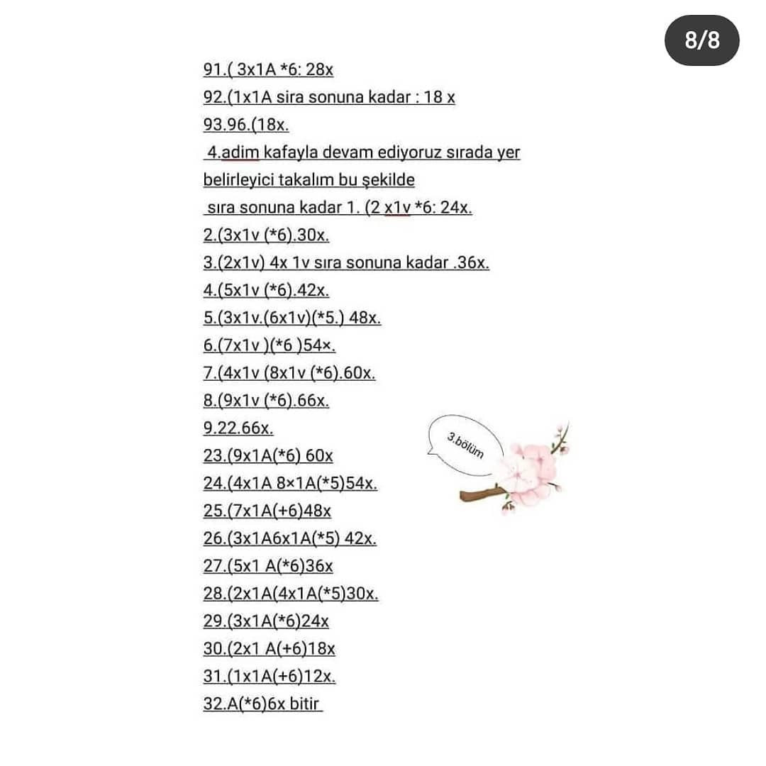 Ücretsiz Amigurumi Bebek Şeması Örgü en sağlıklı terapi yöntemlerinden biridir 🌷