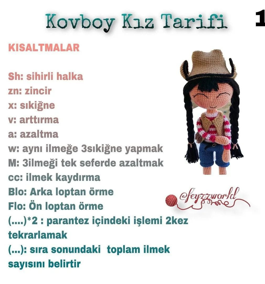 Ücretsiz Amigurumi Bebek Şeması Tarif Sahibi