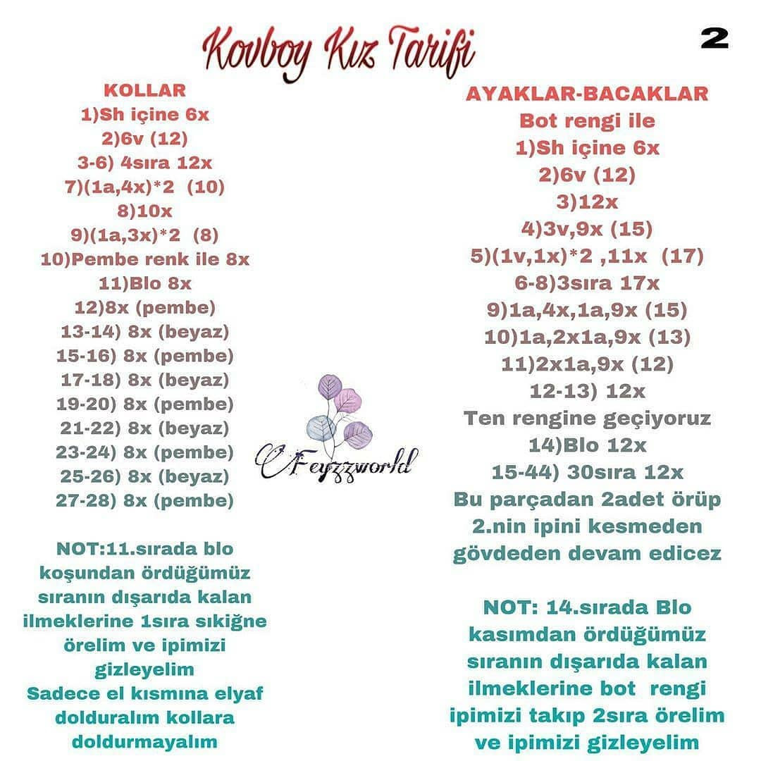 Ücretsiz Amigurumi Bebek Şeması Tarif Sahibi