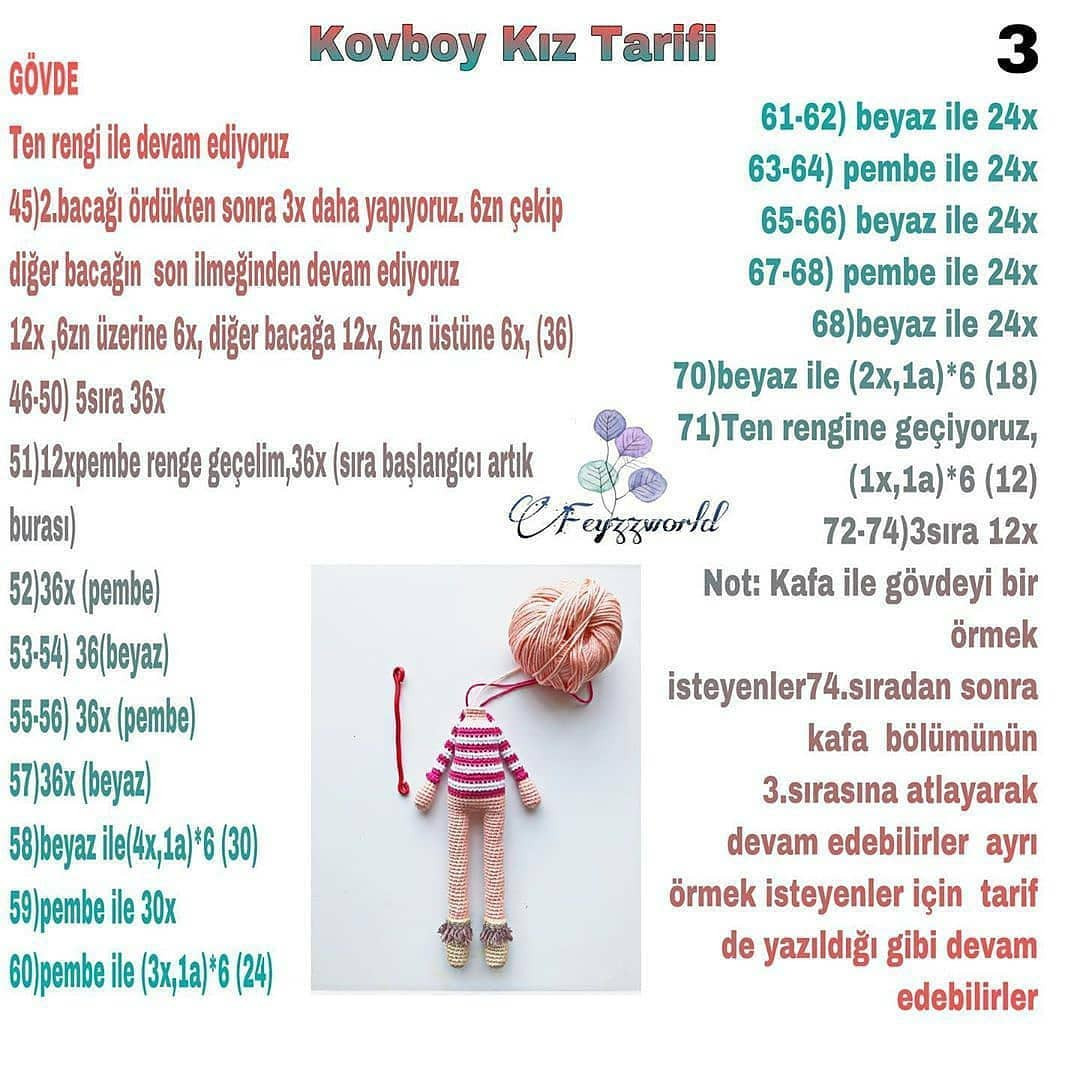 Ücretsiz Amigurumi Bebek Şeması Tarif Sahibi
