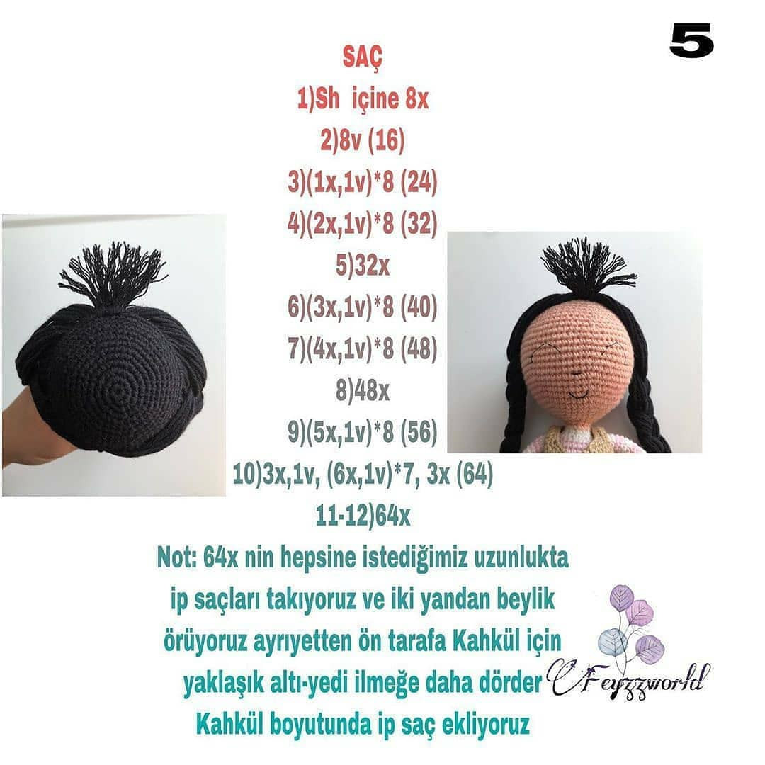 Ücretsiz Amigurumi Bebek Şeması Tarif Sahibi