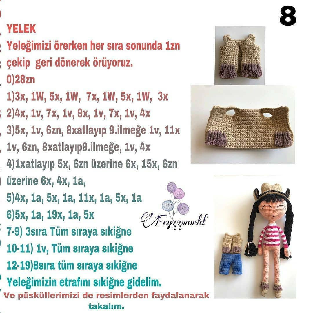 Ücretsiz Amigurumi Bebek Şeması Tarif Sahibi
