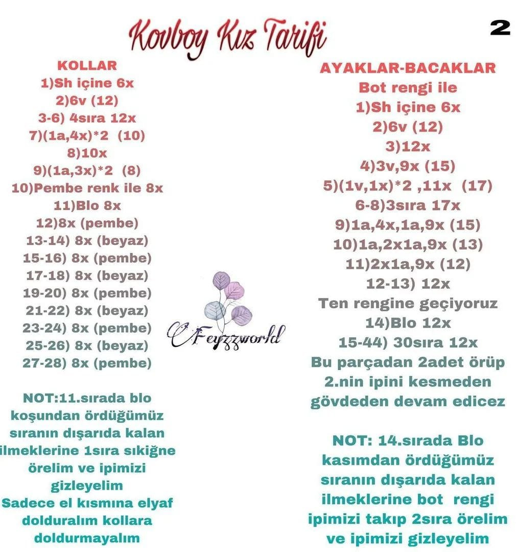 Ücretsiz Amigurumi Bebek Şeması Tarif Sahibi