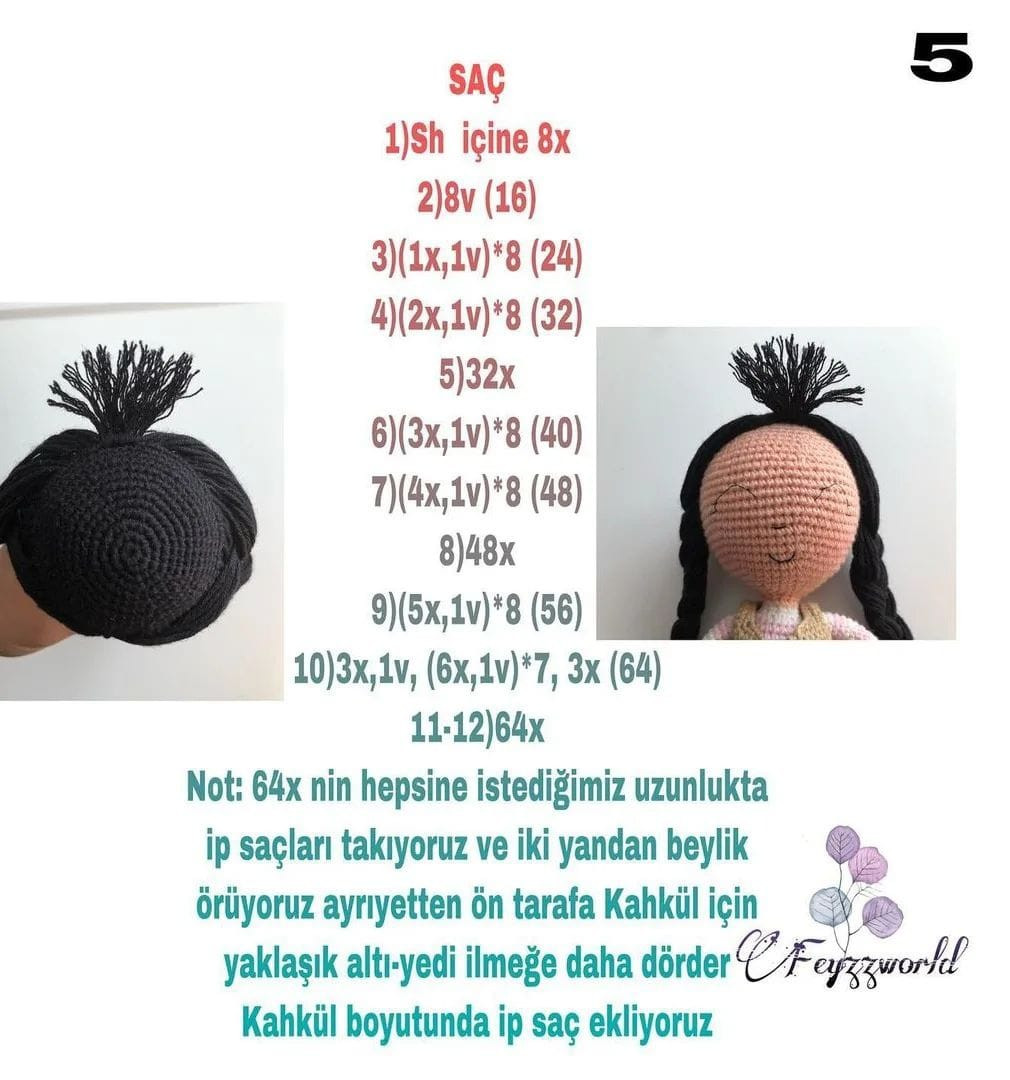 Ücretsiz Amigurumi Bebek Şeması Tarif Sahibi