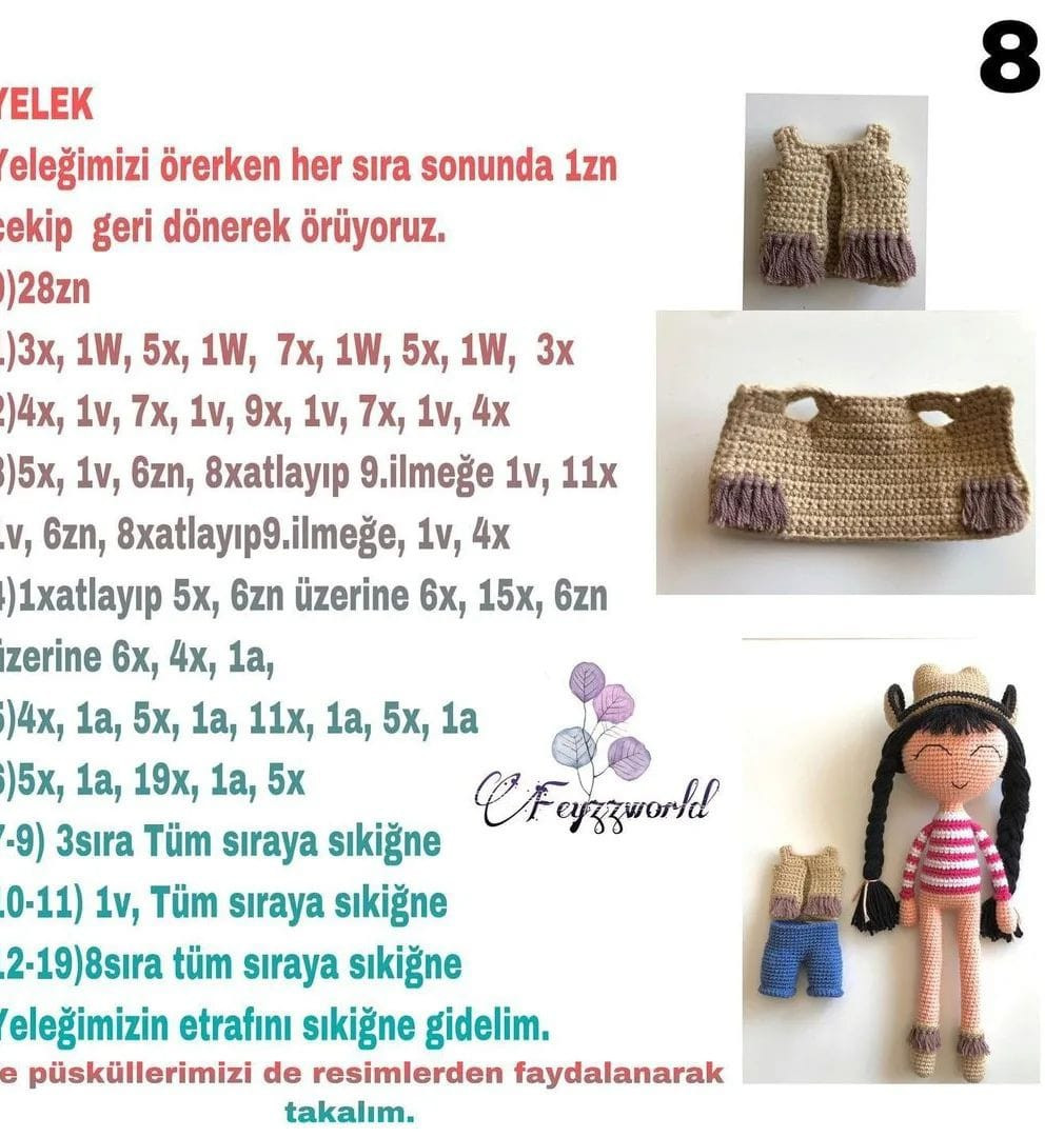 Ücretsiz Amigurumi Bebek Şeması Tarif Sahibi