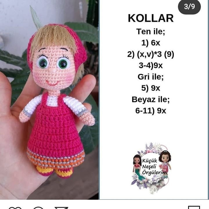 Ücretsiz Amigurumi Bebek Şemasıamigurumi