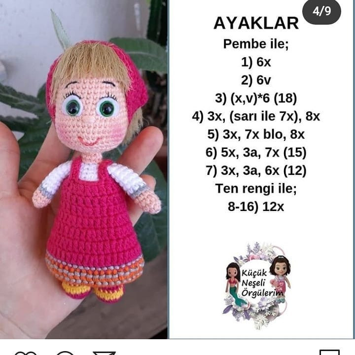 Ücretsiz Amigurumi Bebek Şemasıamigurumi