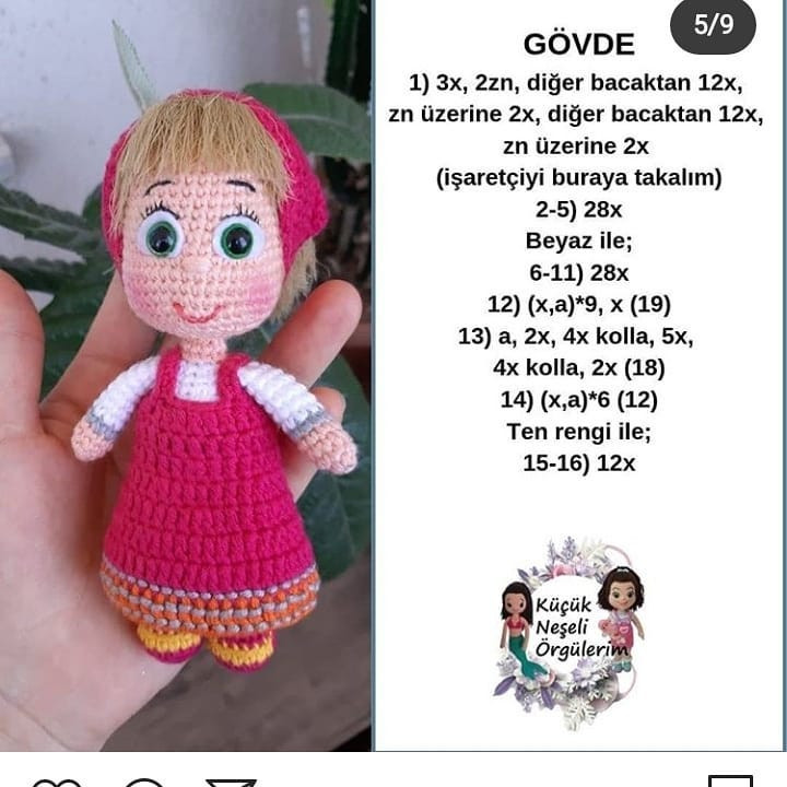 Ücretsiz Amigurumi Bebek Şemasıamigurumi