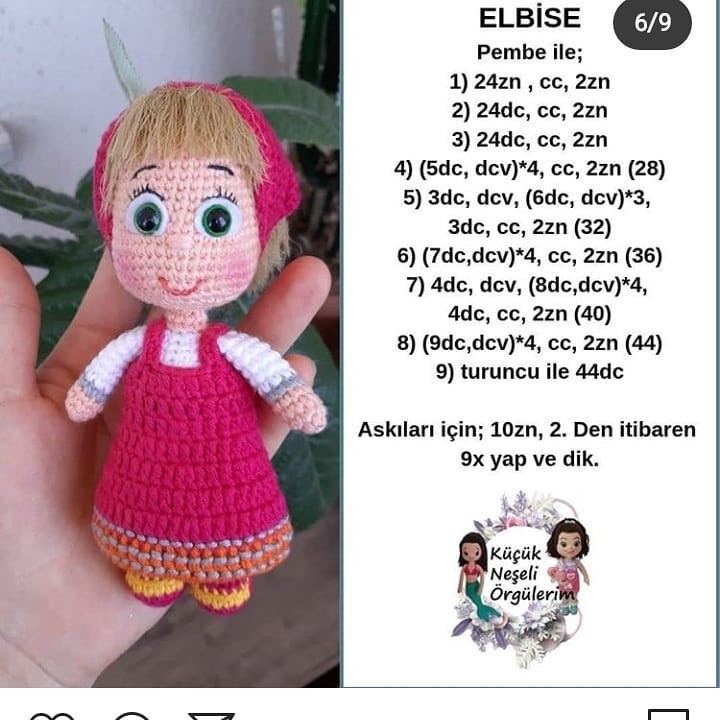Ücretsiz Amigurumi Bebek Şemasıamigurumi