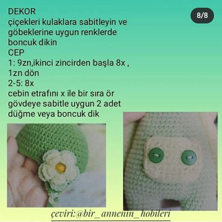 Ücretsiz Amigurumi Bebek Tığ İşi Şeması