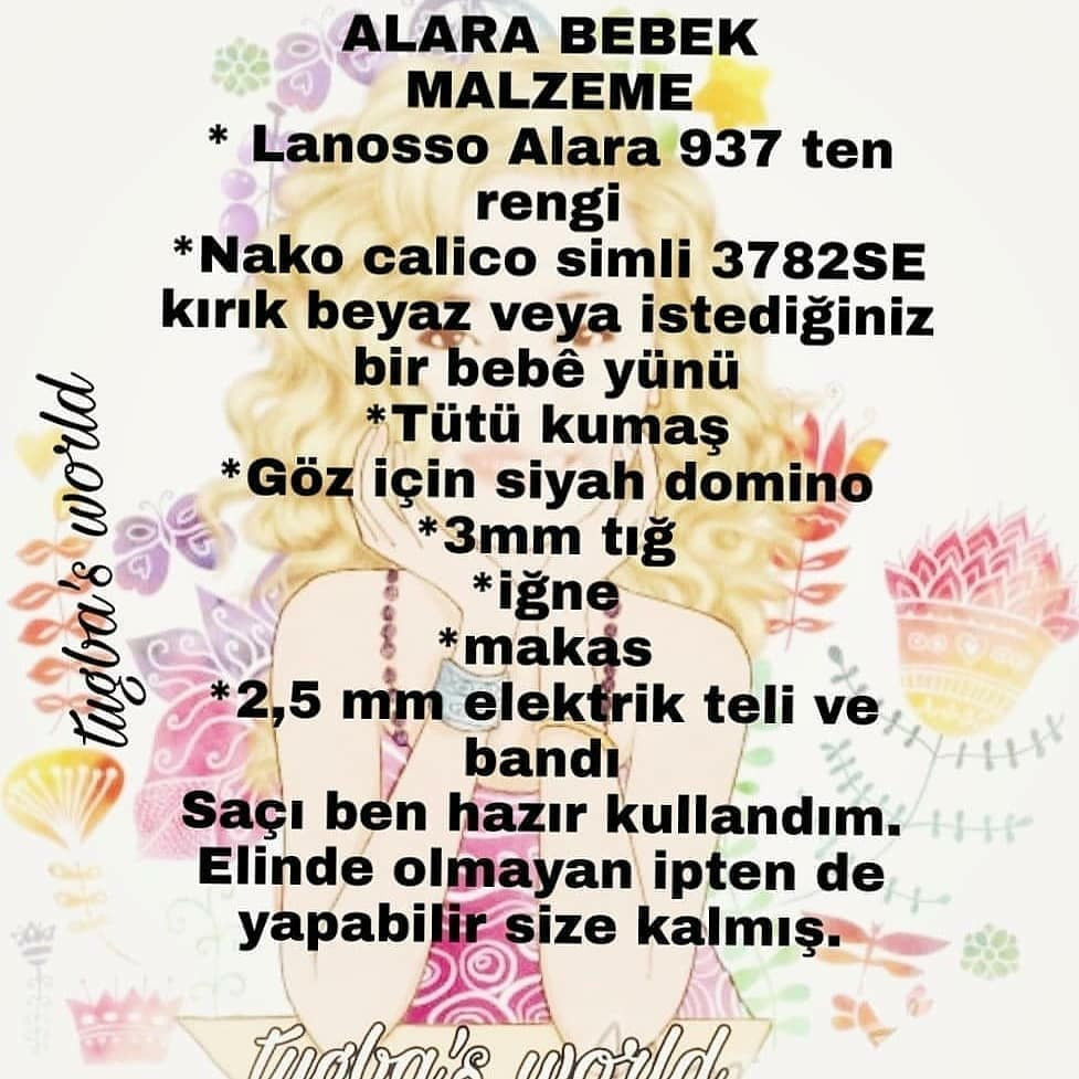 Ücretsiz Amigurumi Bebek Tığ İşi Tarifi