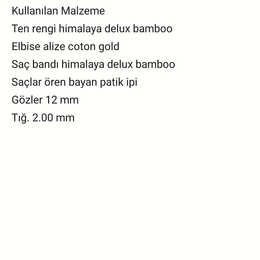 Ücretsiz Amigurumi Bebek Tığ İşi Tarifi ➡️Bebeğin boyu 37 cm